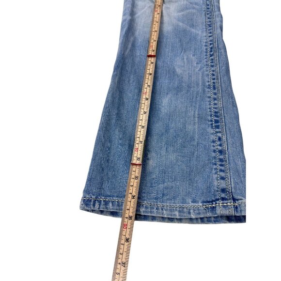 Express Jeans Stella Low Rise Bootcut Denim Womens 6 Blue - Picture 4 of 12